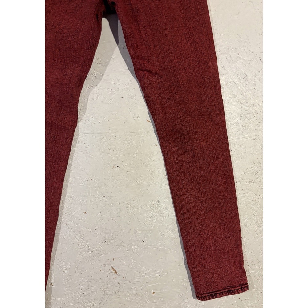 Social Collision Rude Skinny Jeans Red Black Acid Wash Punk Emo Denim 30x32 - Picture 9 of 11